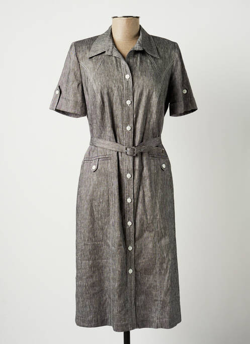 Robe mi-longue gris GUY DUBOUIS pour femme