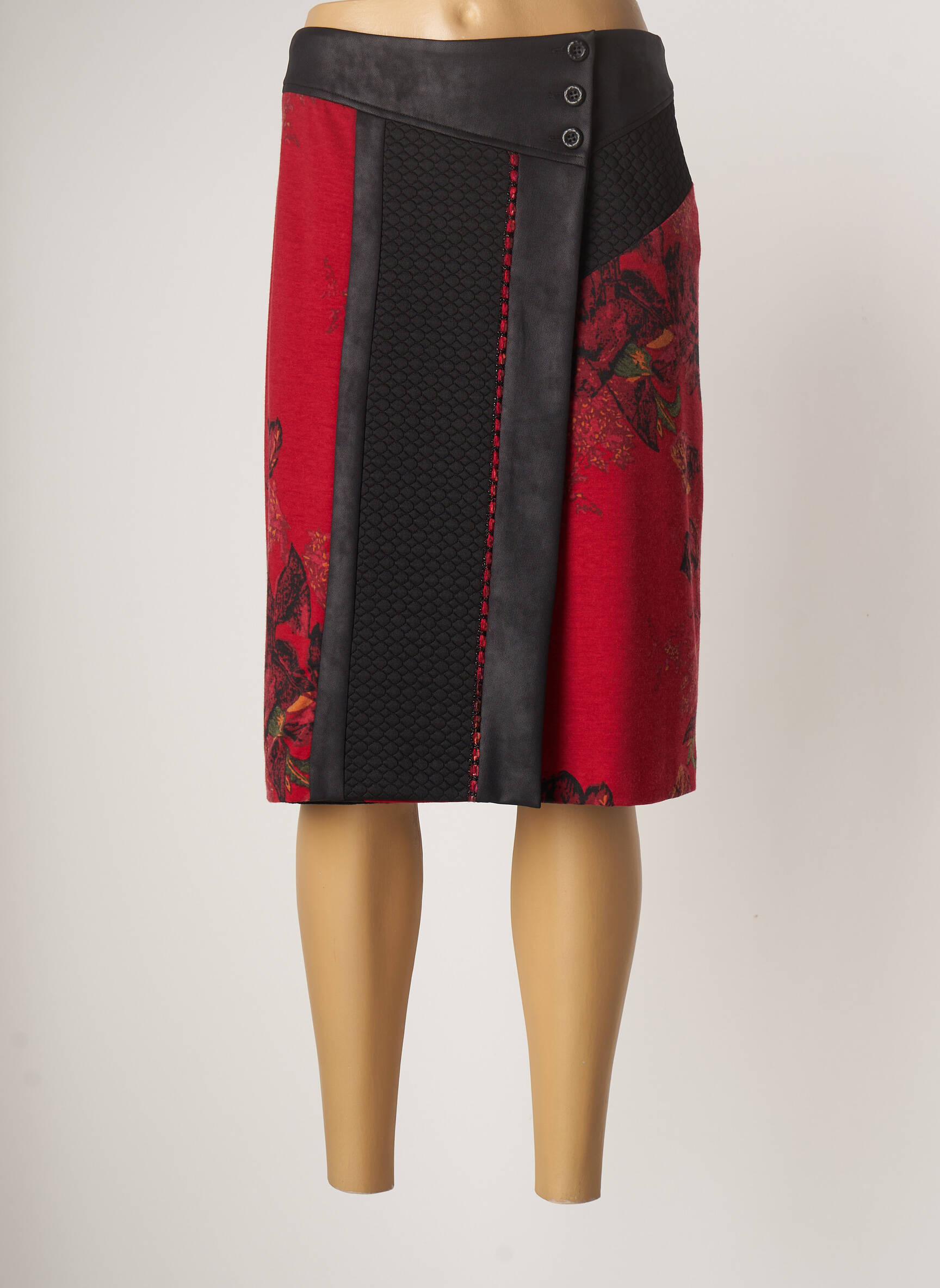 Jupe Mi-longue En Laine Bleue Michèle Marquié - Taille 42/44 (XL), Occasion Très Bon état