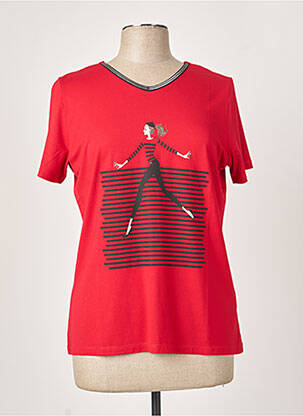 T-shirt rouge I.ODENA pour femme