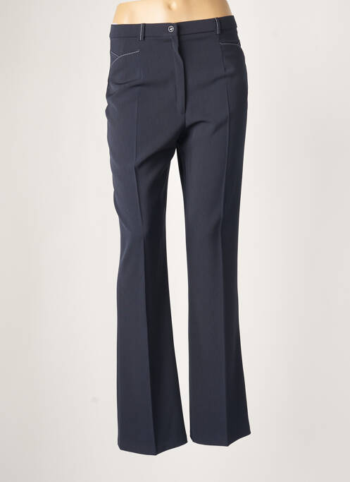 Pantalon droit bleu CHRISTINE LAURE pour femme