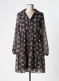 Robe courte manches longues manches longues noir MARGVERY femme
