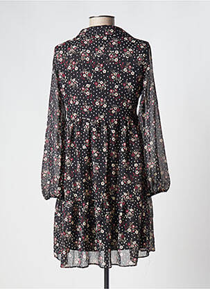 Robe courte coupe fluide manches longues noir MARGVERY femme