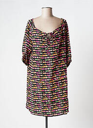 Robe courte manches courtes manches courtes noir YSABEL MORA femme