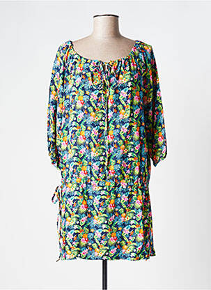 Robe courte manches courtes manches courtes bleu YSABEL MORA femme