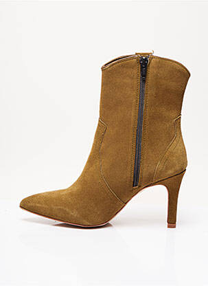 Bottines/boots bout pointu talon de 7 à 9cm vert SMS femme