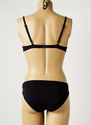 Maillot de bain 2 pièces stretch haut triangles noir MAISON LEJABY femme