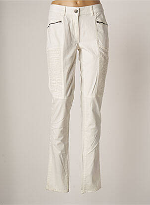 Pantalon slim stretch taille normale blanc NÜ femme