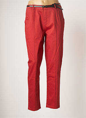 Pantalon chino tissage popeline taille normale rouge SCOTCH & SODA femme