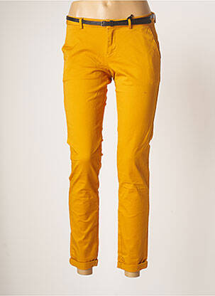 Pantalon chino taille basse taille basse jaune SCOTCH & SODA femme