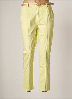 Pantalon chino fermeture zippée sous rabat boutonné taille normale vert SCOTCH & SODA femme