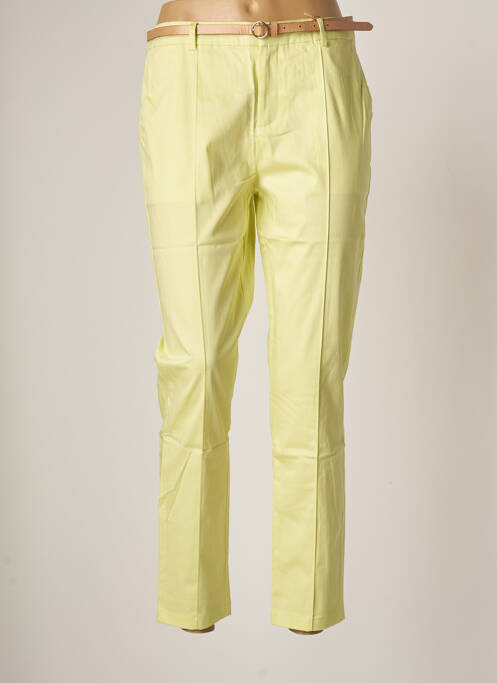 Pantalon chino fermeture zippée sous rabat boutonné taille normale vert SCOTCH & SODA femme