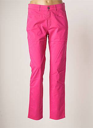 Pantalon slim tissage popeline taille normale rose ONE STEP femme