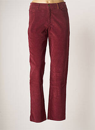 Pantalon droit stretch taille haute rouge COUTURIST femme