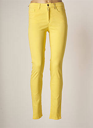 Pantalon slim stretch taille normale jaune COUTURIST femme
