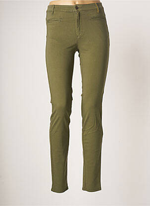 Pantalon slim stretch taille normale vert COUTURIST femme