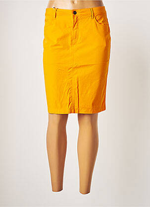 Jupe mi-longue taille normale orange COUTURIST femme