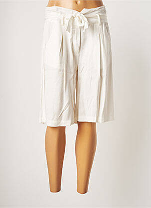 Corsaire tissage popeline taille normale blanc NÜ femme