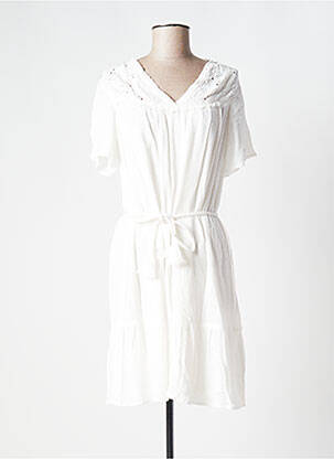 Robe mi-longue blanc IKKS pour femme