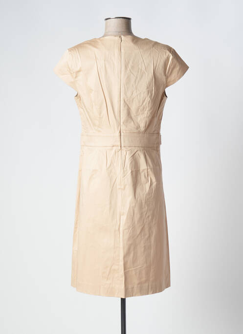 Robe mi-longue manches courtes manches courtes beige RIVER WOODS femme