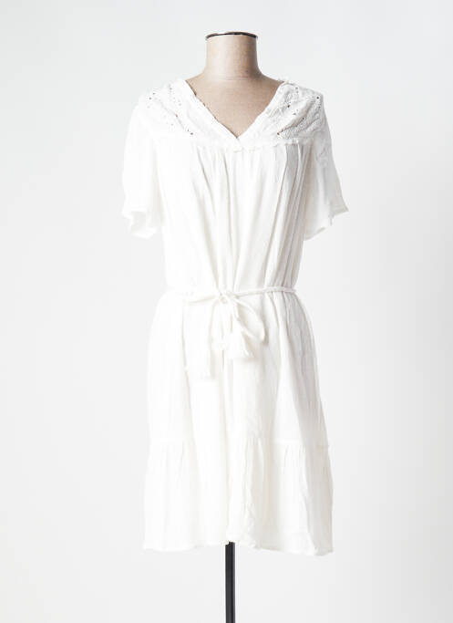 Robe mi-longue blanc IKKS pour femme