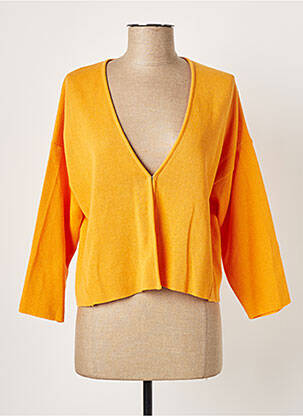 Gilet manches longues stretch orange LA FEE MARABOUTEE femme
