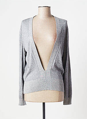 Pull tissage chiné manches longues gris MARIA BELLENTANI femme