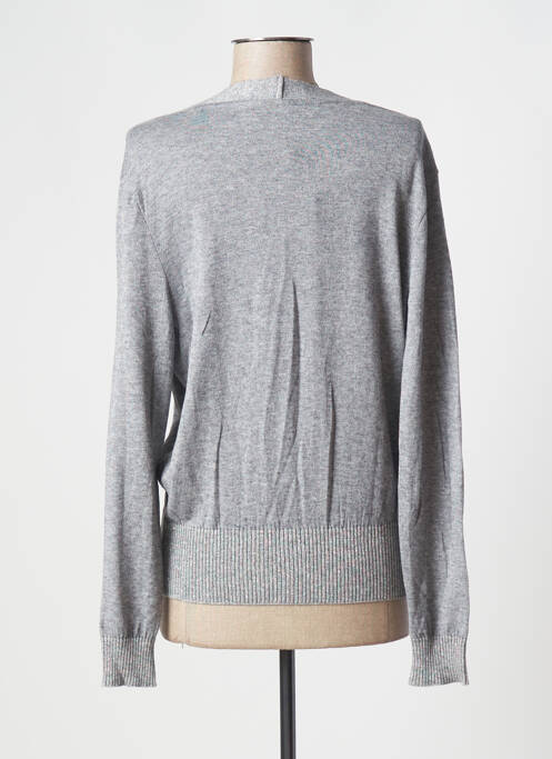 Pull tissage chiné manches longues gris MARIA BELLENTANI femme