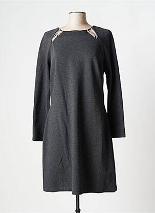 Robe mi-longue manches longues manches longues gris EVA KAYAN femme