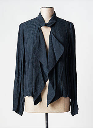 Veste casual coupe cintrée bleu EVA KAYAN femme