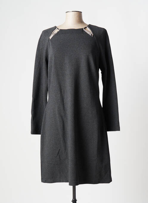 Robe mi-longue manches longues manches longues gris EVA KAYAN femme