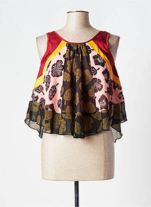 Top sans manche sans manche rouge MAISON SCOTCH femme