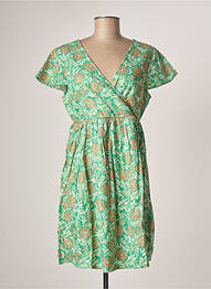 Robe courte coupe évasée manches courtes vert VERO MODA femme