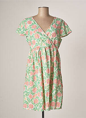 Robe courte coupe évasée manches courtes vert VERO MODA femme