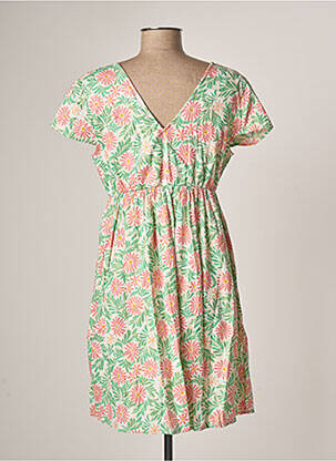 Robe courte coupe évasée manches courtes vert VERO MODA femme
