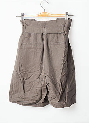 Short fermeture zippée sous rabat avec crochet taille haute gris VERO MODA femme