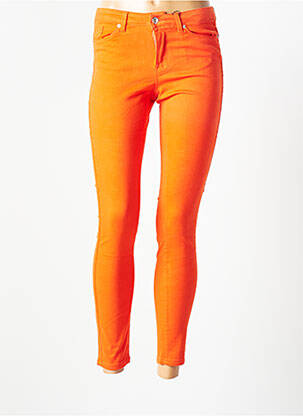 Pantalon slim broderie rivets taille normale orange VERO MODA femme