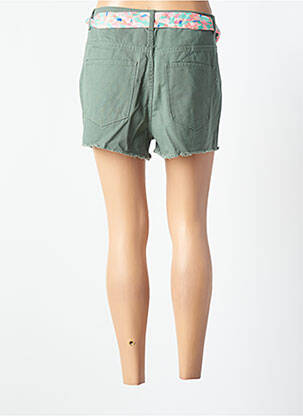 Short fermeture zippée sous rabat boutonné taille haute vert VERO MODA femme