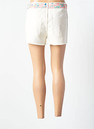 Short fermeture zippée sous rabat boutonné taille haute beige VERO MODA femme