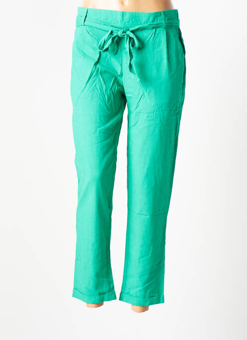 Pantalon droit vert CERISE BLUE pour femme