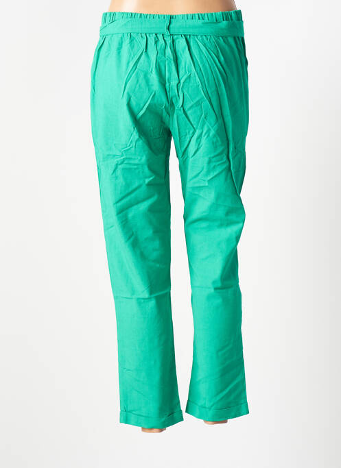 Pantalon droit vert CERISE BLUE pour femme
