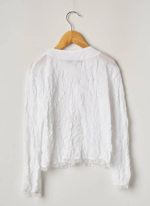 Gilet manches longues blanc POMME FRAMBOISE pour fille