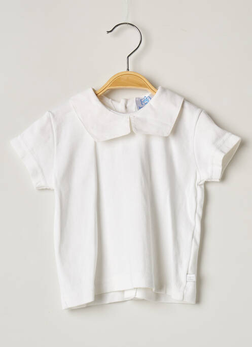 T-shirt blanc LAPIN BLEU pour fille