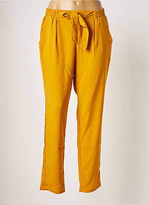 Pantalon droit taille élastique taille normale jaune TIFFOSI femme