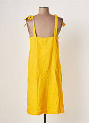 Robe mi-longue jaune ICHI pour femme seconde vue
