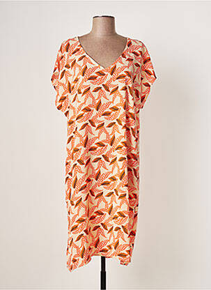 Robe mi-longue orange NOOGAT pour femme