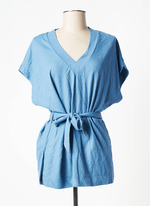Tunique manches courtes coupe cintrée bleu TIFFOSI femme