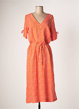 Robe mi-longue orange ÉTYMOLOGIE pour femme