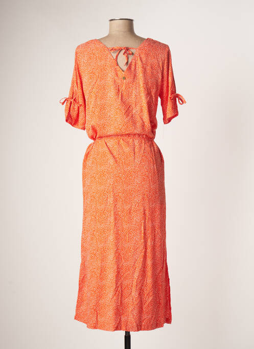 Robe mi-longue orange ÉTYMOLOGIE pour femme