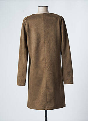 Robe mi-longue manches longues manches longues vert THALASSA femme