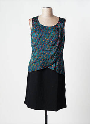 Robe courte sans manche sans manche bleu MOKA'S femme